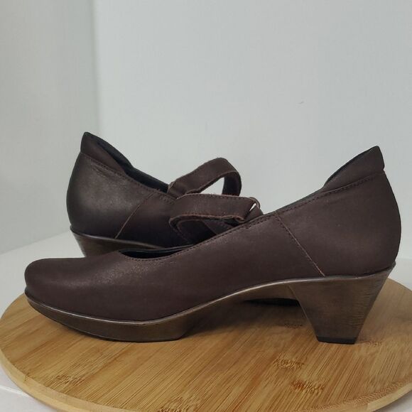Naot Muse Mary Jane Heels Dark Brown Leather Women's Size 9 EU 40 - Picture 7 of 9